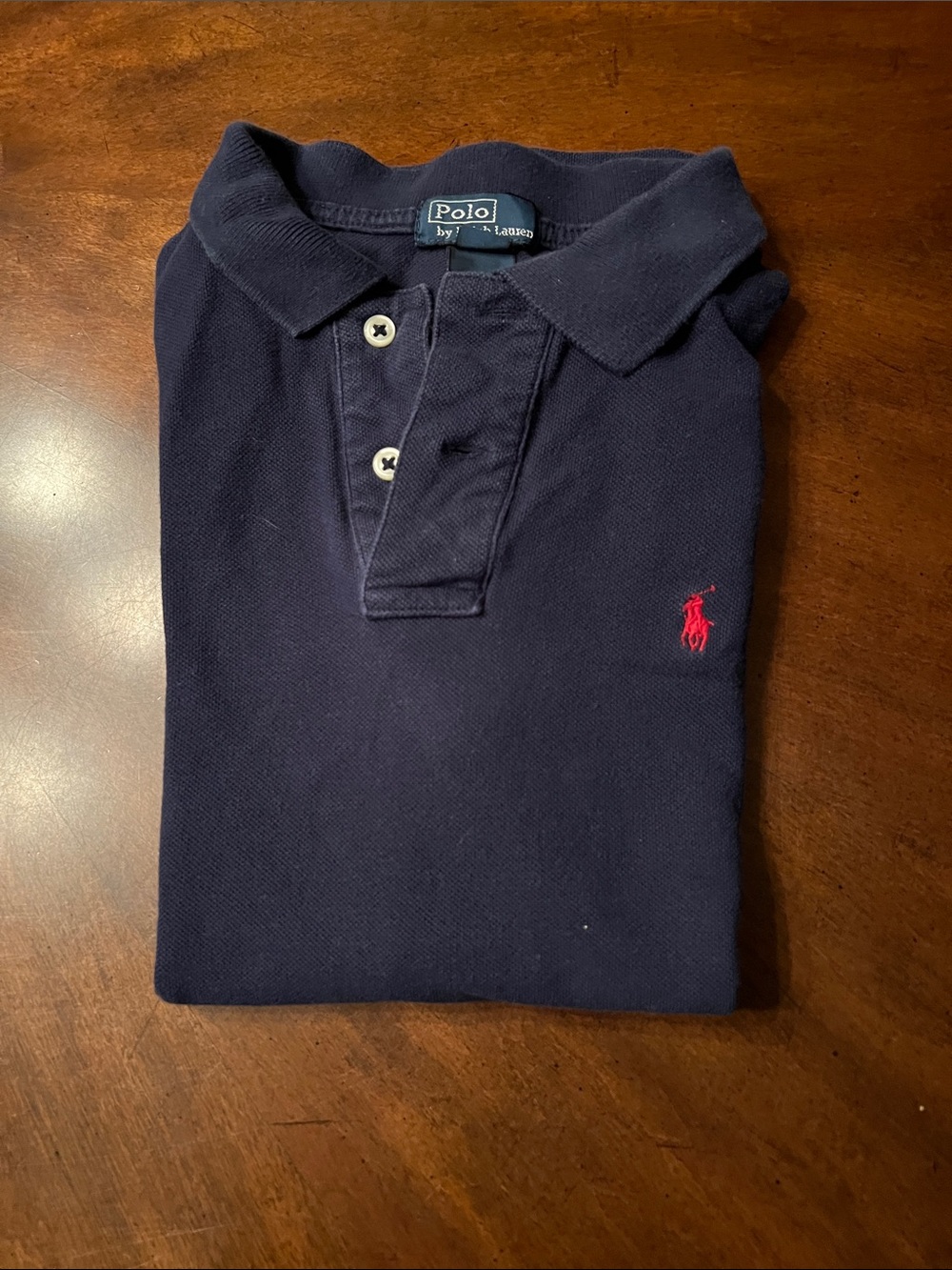 Boys Polo by Ralph Lauren Navy Polo with Red Logo